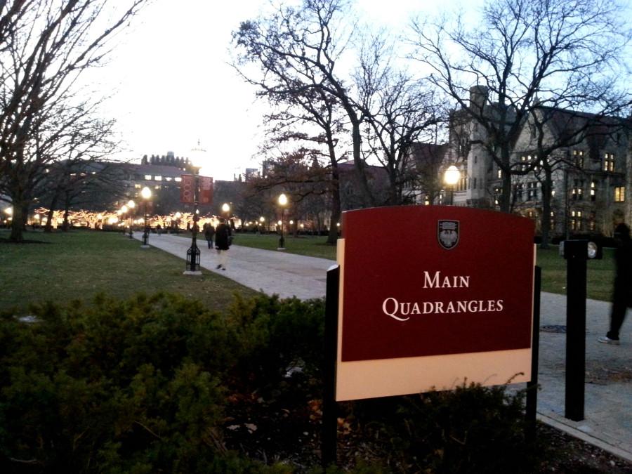 Students walk on the university's main quad once the campus reopens. Photo taken by Lisa Chen.